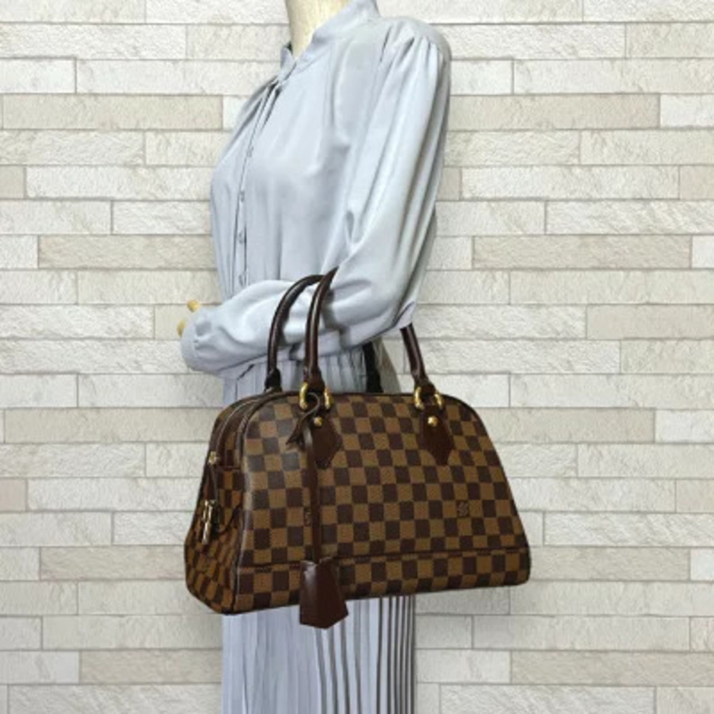 Louis Vuitton Canvas Handbag Duomo Brown Damier